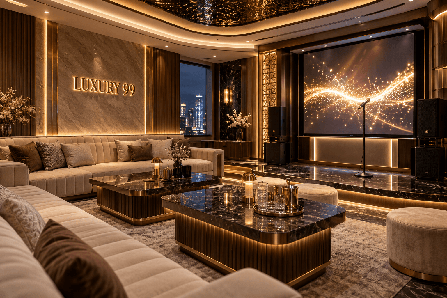 LUXURY 99 가라오케 AI 공간 콘셉트
