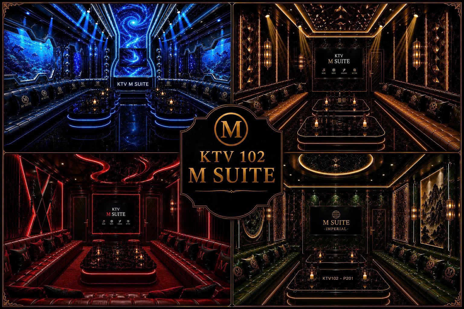 호치민 노래방 엠 스위트 KTV 룸 인테리어